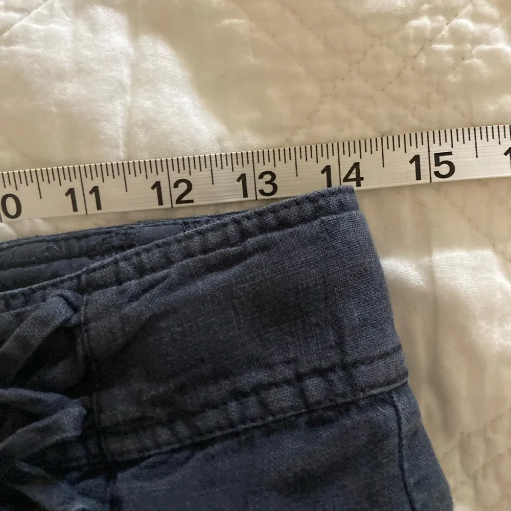 2/10.00 Elevenses Dark Blue Wide-Leg Jeans with Lace-Up Detail - Picture 6 of 8